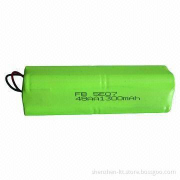 NiMH AA x 1,300mAh Rechargeable Battery Pack with UL/CE/RoHS Marks, 7.2V Voltage, Long Life Cycle